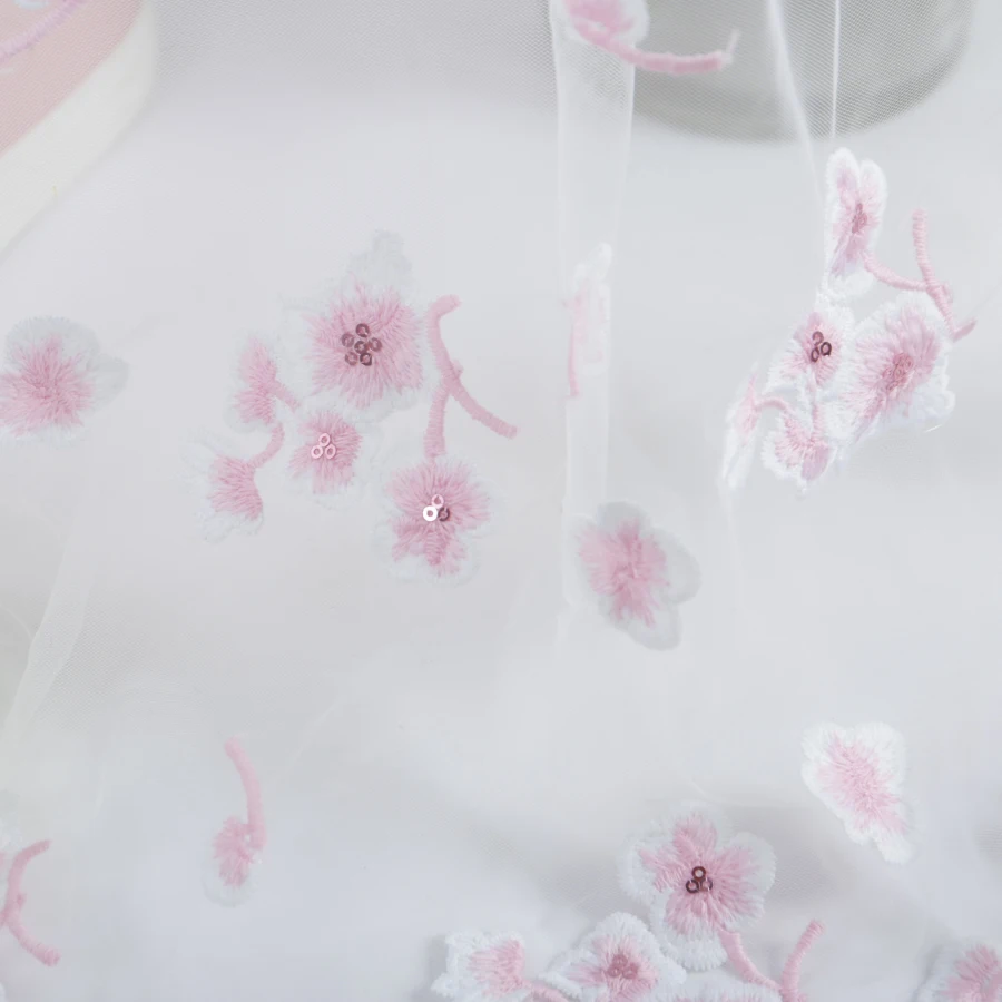 5 ярдов постепенное изменение шаблон Вышивка Ткань пятно вышивка блестками ткань