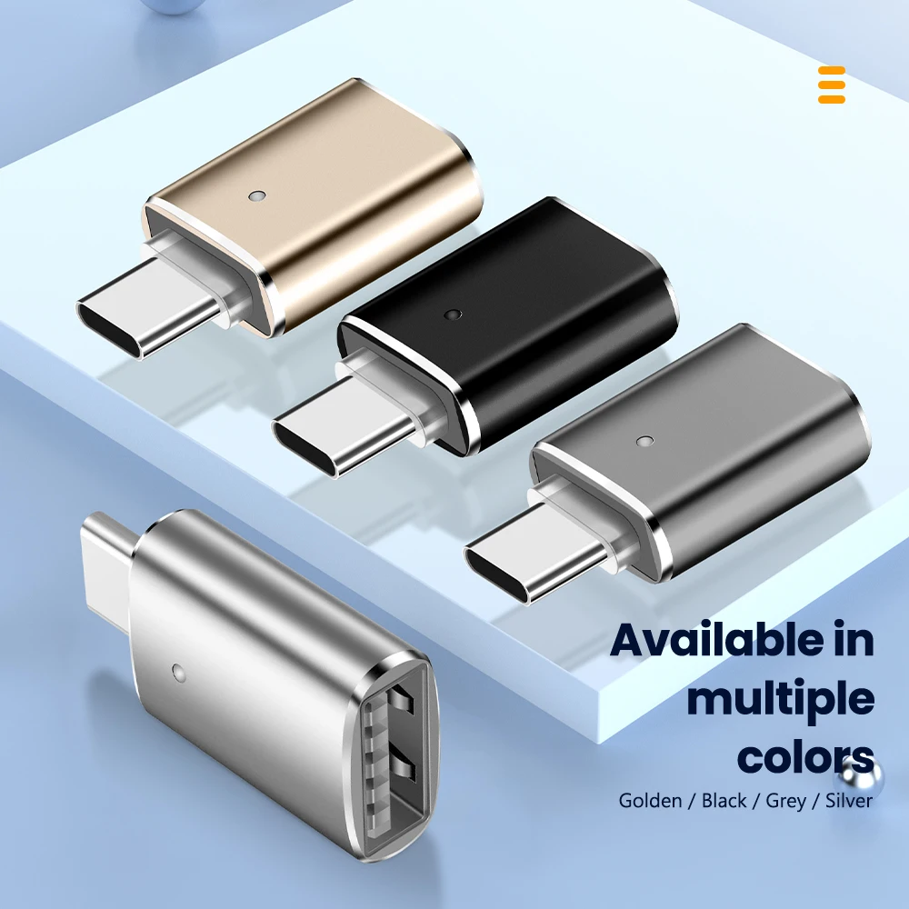 Фото Адаптер Elough USB 3,0 Type-C OTG, переходник с USB C «папа» на USB «мама» для Macbook, Xiaomi, Samsung S20, разъем USBC OTG №2