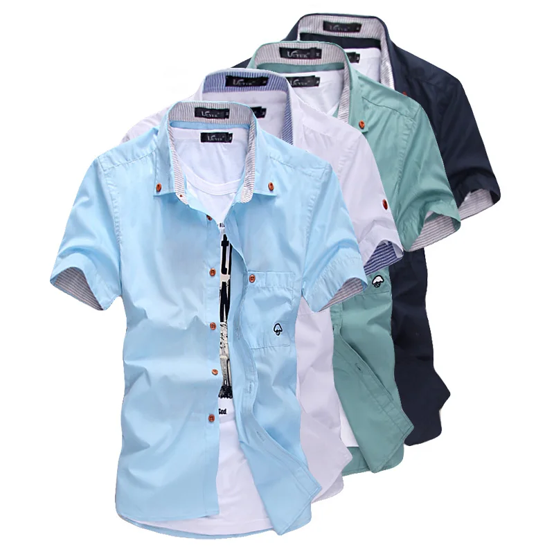 

Classic bag series men's short-sleeved shirt small mushroom short-sleeved shirt men's 5 colors