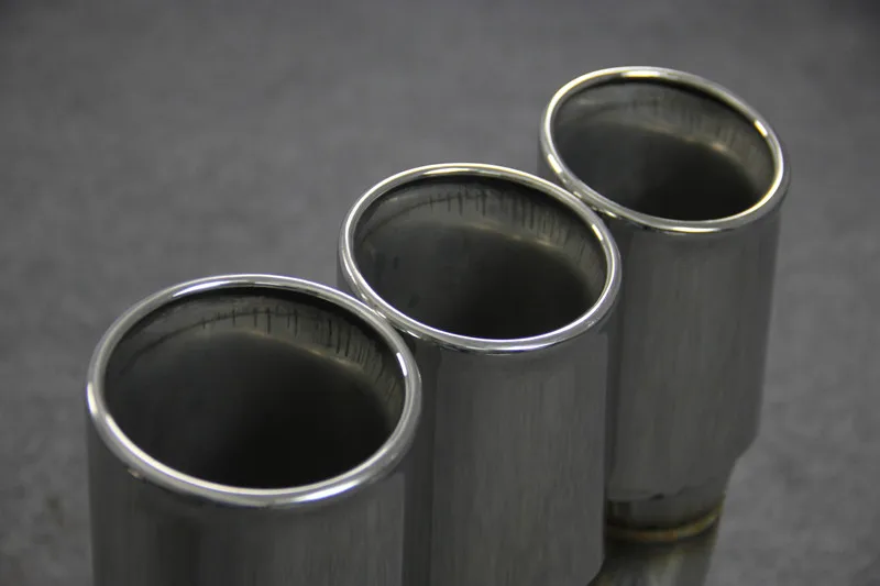 

1 Piece Car Accessories Three-out Exhaust Pipe Outlet 76 89mm Car Styling 304 Stainless Steel Muffler Tip Exhaust Pipe Nozzles
