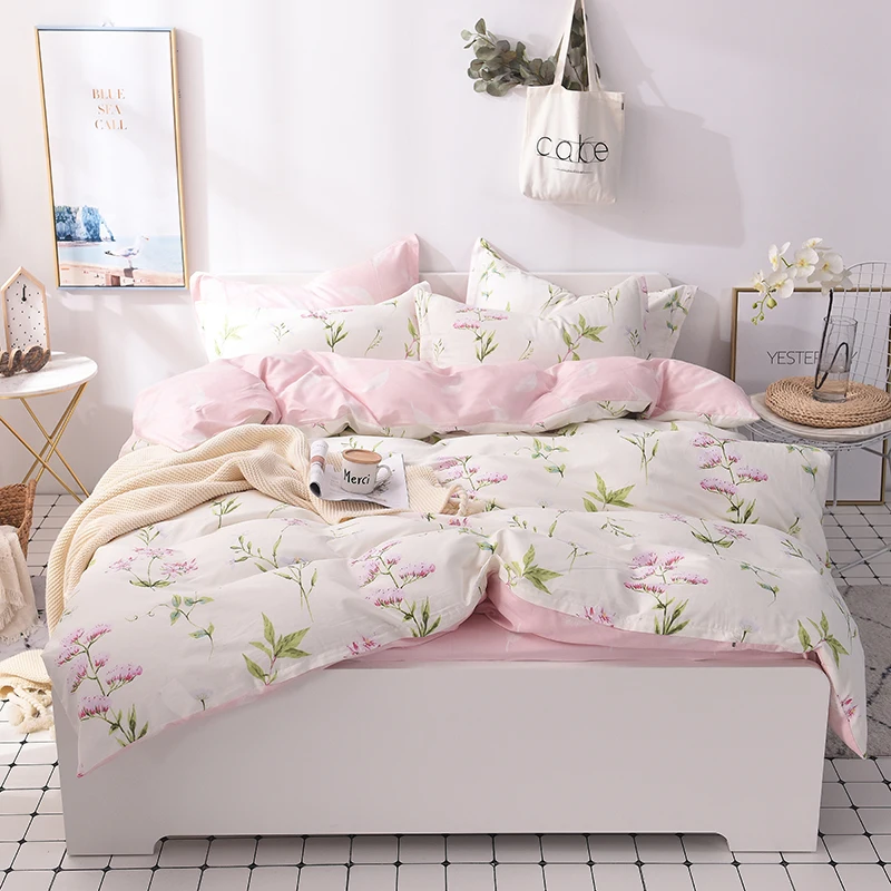 

100%Cotton Twin Queen King size Bedding Set bed set Kids Girls Bed sheet/Fit sheet set Duvet quilt cover set Pillowcase