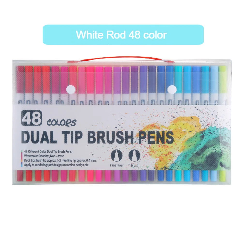 

120 Colors Box Matching Brush Pen Sketch Alcohol Based Markers Dual Head Manga Drawing Art And School Supplies Watercolor Gifts