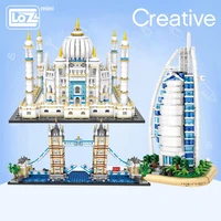loz mini building block series london tower bridge aegis sailing hotel small particle assembly