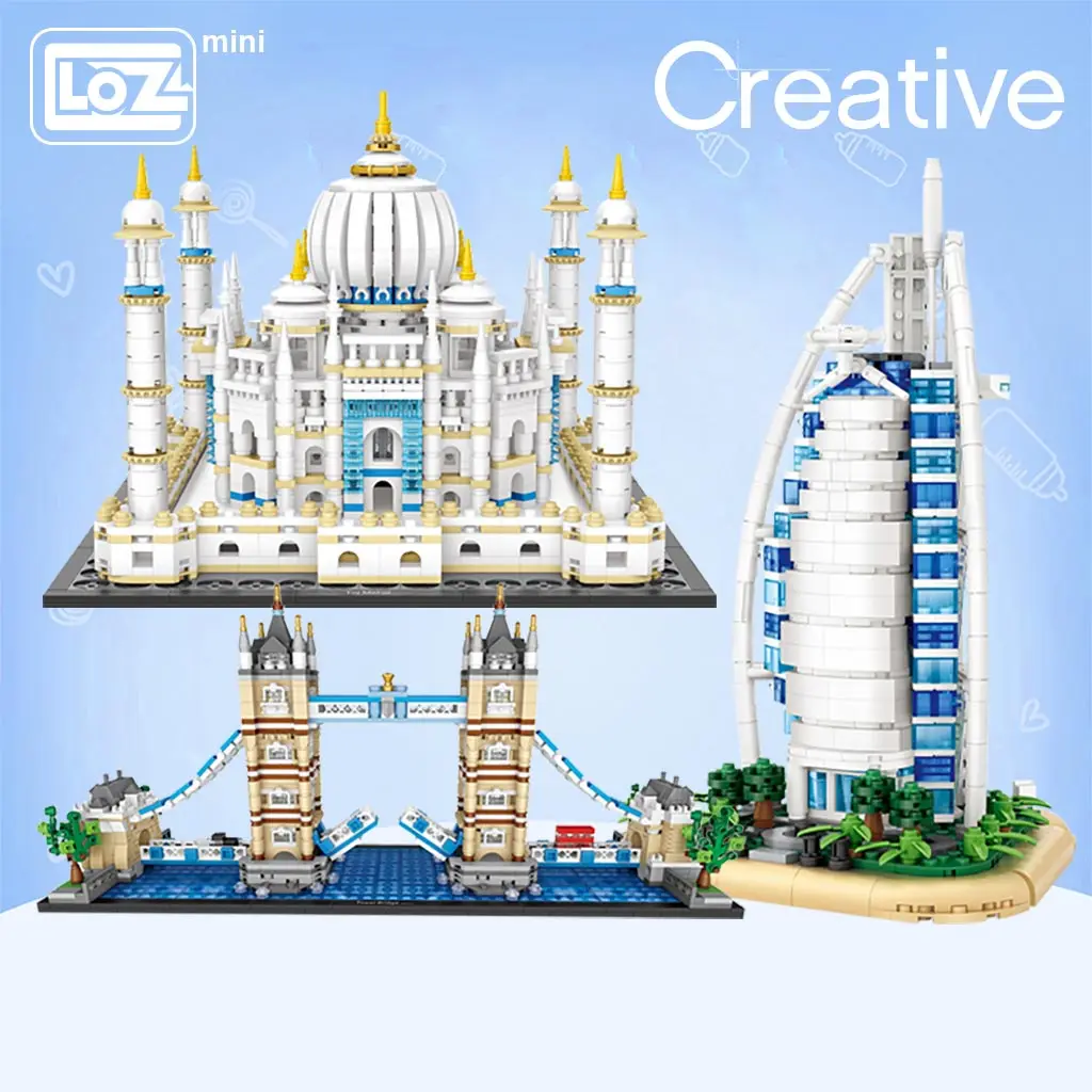 Конструктор LOZ Mini из серии лондонская башня отель Aegis парус с маленькими