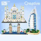 Конструктор LOZ Mini из серии лондонская башня, отель Aegis парус с маленькими частицами в сборе