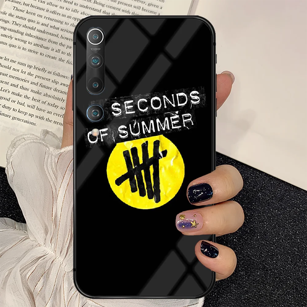 

5SOS Band Phone Tempered Glass Case Cover for Xiaomi Mi A F X POCO M Note 3 9 10 11 i T Pro Lite Phone case Painting Trend