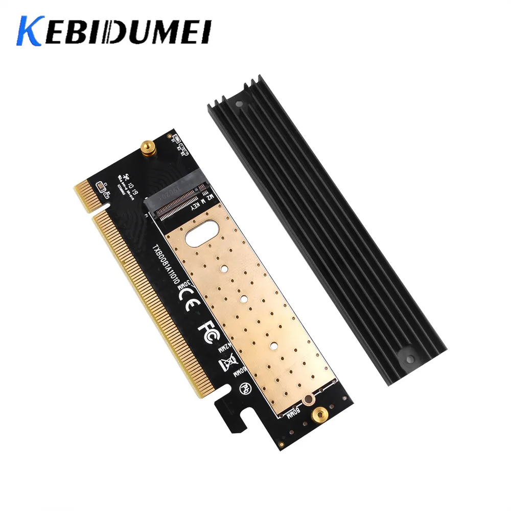 

Kebidu M.2 NVMe SSD NGFF TO PCIE 3.0 X16 X4 Adapter M Key Interface Expansion Card Full Speed Support 2230 to 2280 SSD