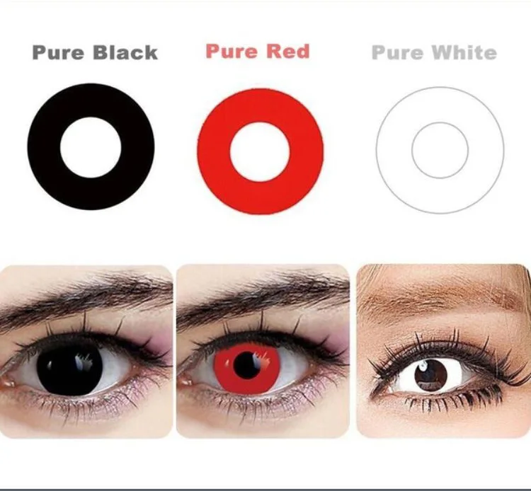 

2pcs/Pair Cosplay Anime Eyes Lenses Sharingan Contact Lenses for Eyes Uchiha Sasuke Hatake Kakashi Colored Lenses for Eye