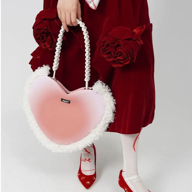 

Brand Shoulder Bag for Women Designer Love Handbag and Purse High Quality Women Armpit Bag Heart Shaped Crossbody Bag