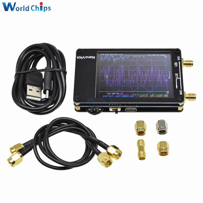 

2.8" inch Touchscreen 50KHz-900MHz NanoVNA Vector Network Analyser Antenna Analyser Shortwave MF HF VHF UHF Antenna Analyzer