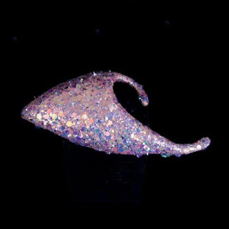 

1 Pair Shiny Sequins Angel Elf Ears Halloween Party Fairy Cosplay Accessories Decor Silicone Fake Ear Props