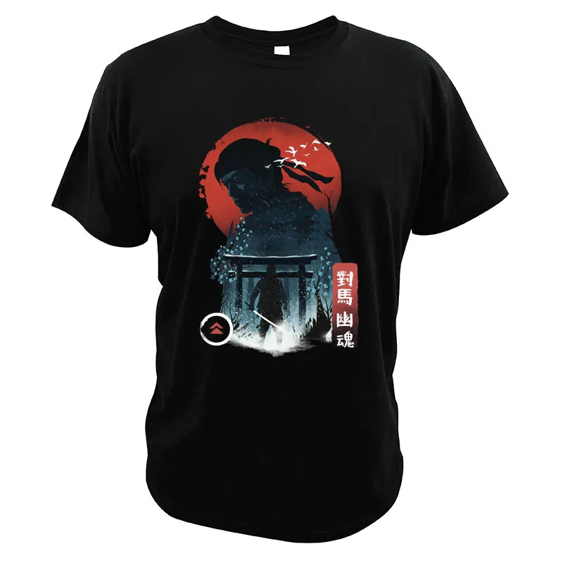 Футболка Jin Sakai для видеоигр японская культура самурайский воин высокое качество