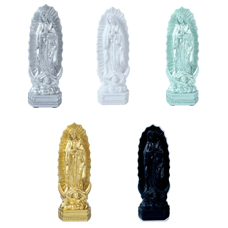 

2022 Новая европейская ретро Статуэтка Богородицы, скульптура, католическая христианская настольная статуя из смолы, религиозный подарок, ук...