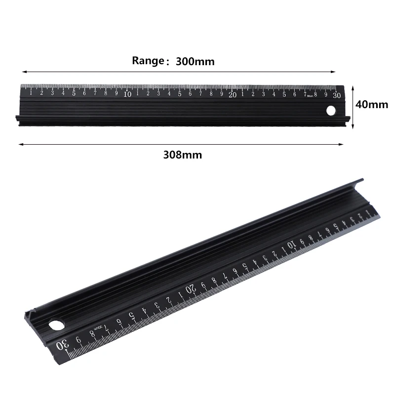 1 шт. алюминиевый сплав Защитная Линейка 30 см Нескользящая прямая лазерные весы