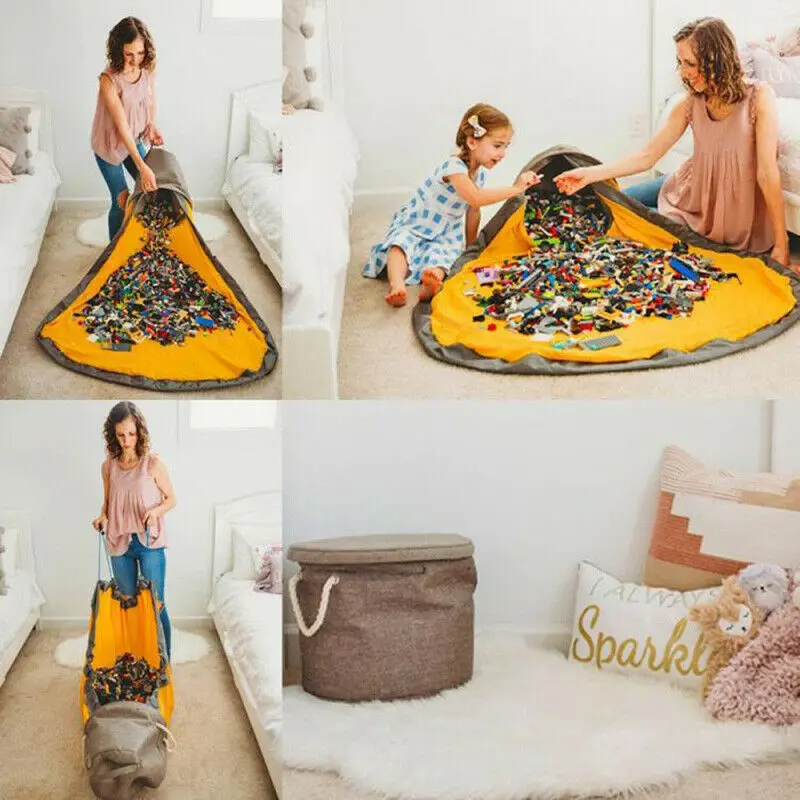 Новинка сумка для хранения игрушек 150 см органайзер коврик портативный детский 2