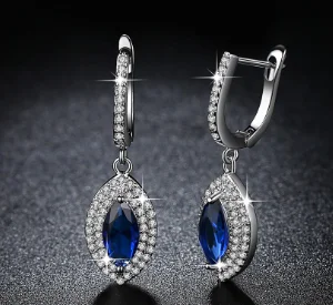 

UXN349 Glitter Earring 925 Sterling Silver Zirconia stone Female Engagement Jewelry
