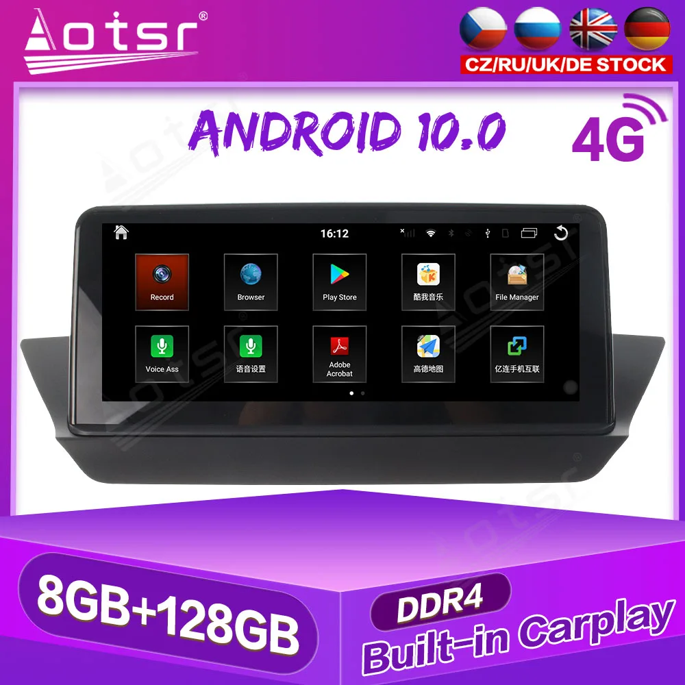 

8+128G For BMW X1 E84 2009 - 2015 Android 10 Car GPS Navigation Multimedia Player Auto Stereo Radio Tape Recorder carplay 4G SIM