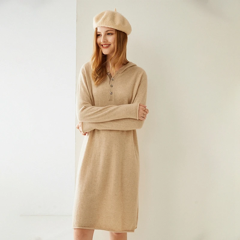 Женский кашемировый свитер Свободный пуловер из чистого кашемира Осень Зима