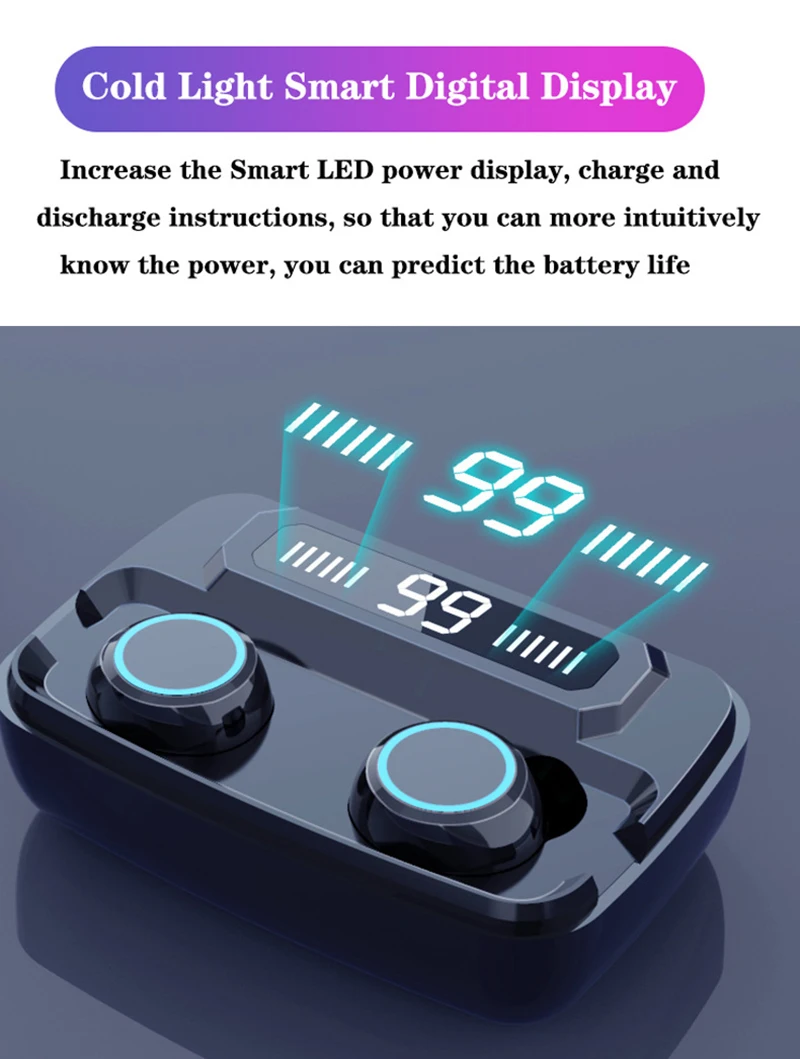 Bluetooth наушники V5.0 M11 вкладыши TWS с сенсорным Управление стерео спортивные