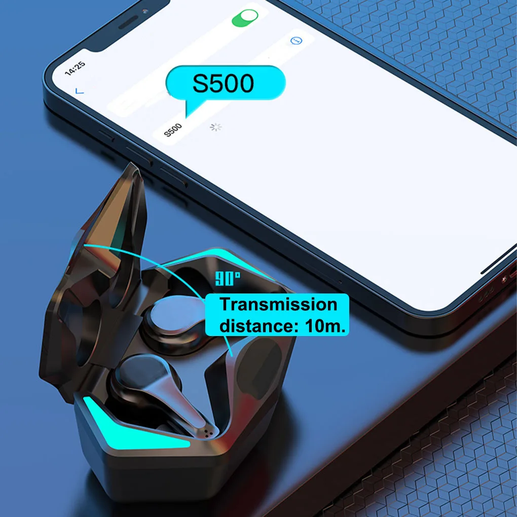 

S500 TWS Wireless Bluetooth Headphones Bluetooth V5.2 Earphones Sports Waterproof Headsets Gaming Headphone with Mic For Xiaomi