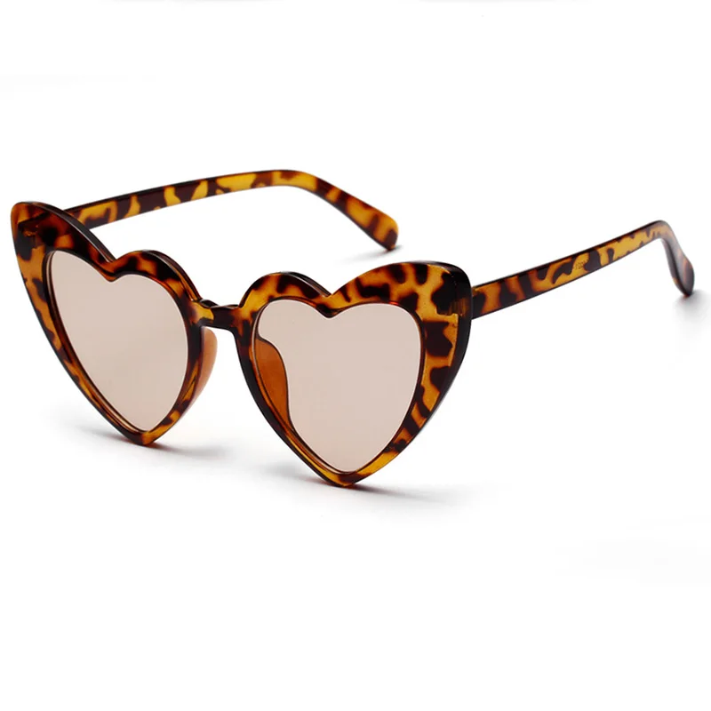 ROYAL GIRL Love Heart Sunglasses Women Brand Designer Cute Cat Eye Sun Glasses Female Shiny Glittery Frames UV400 ss116 | Аксессуары для