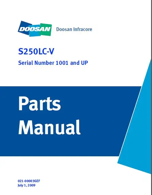 Каталоги запчастей Daios Doosan 2018 для всех производственных PDF-файлов Doosan