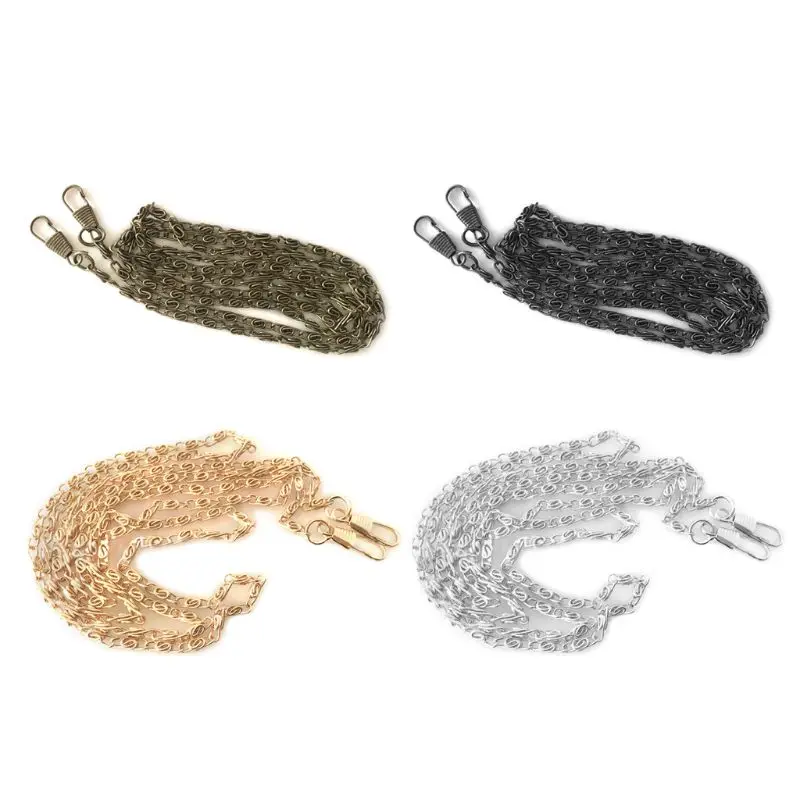 

120cm Metal Chain for Handbag Shoulder Bag Delicate Purse Handle with 2 Buckles