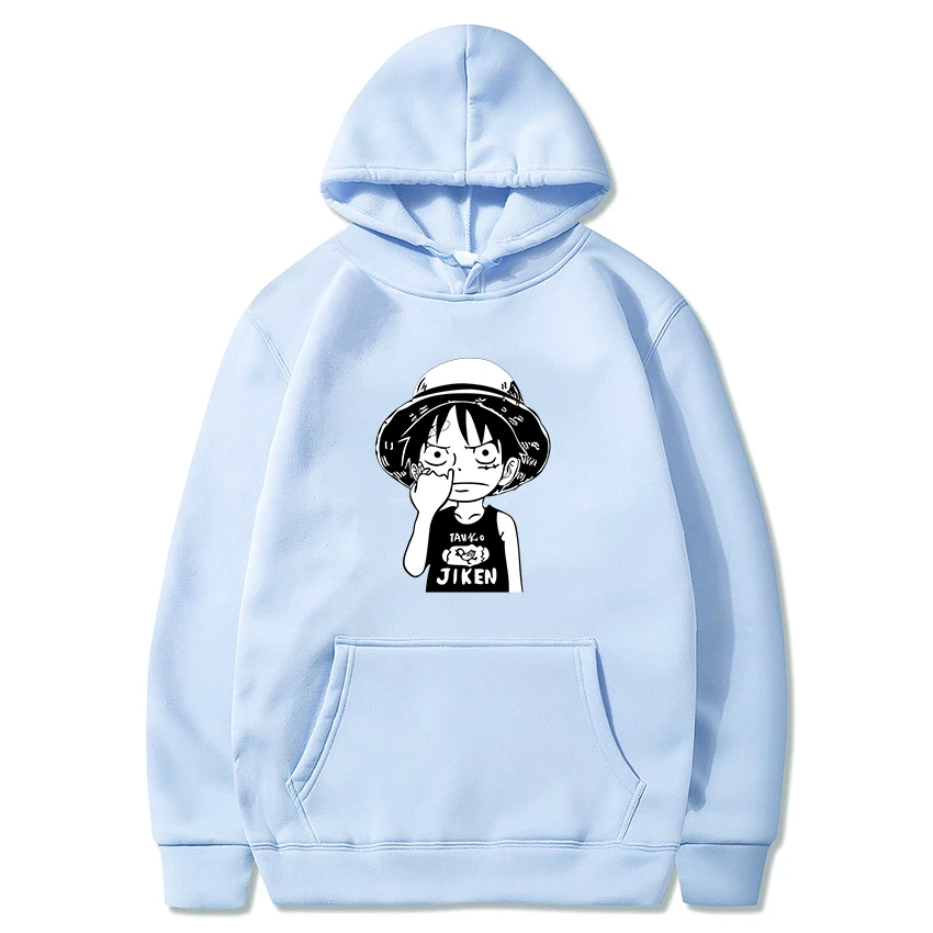 

Худи Luffy Kawaii с принтом в стиле Харадзюку толстовки для мужчин и женщин классное японское аниме смешная толстовка хип-хоп Повседневная Осенн...