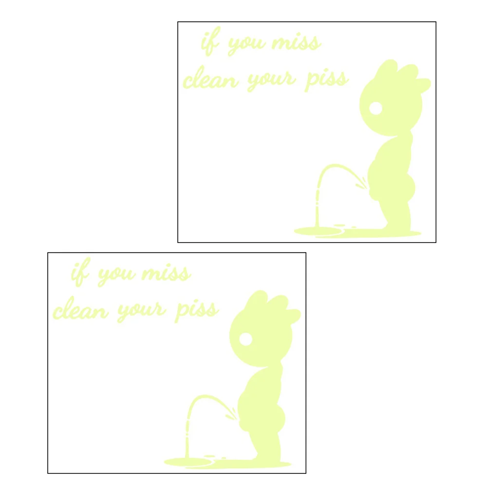 

2 Sheets Creative Little Boy Sticker Toilet Wall Decal Kindergarten Decals
