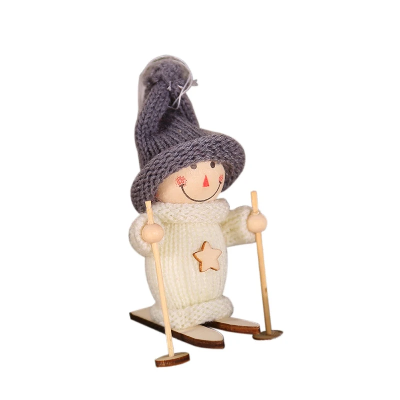 B New Year Christmas Dolls Angel Santa Claus Pendant Ornaments Christmas Tree Decorations for Home Kids Gift Craft - Цвет: B