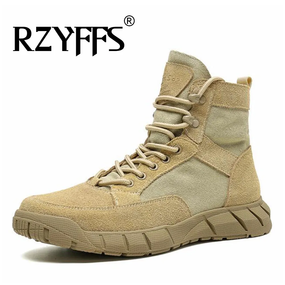 Мужские высококачественные военные ботинки из натуральной кожи спецназ