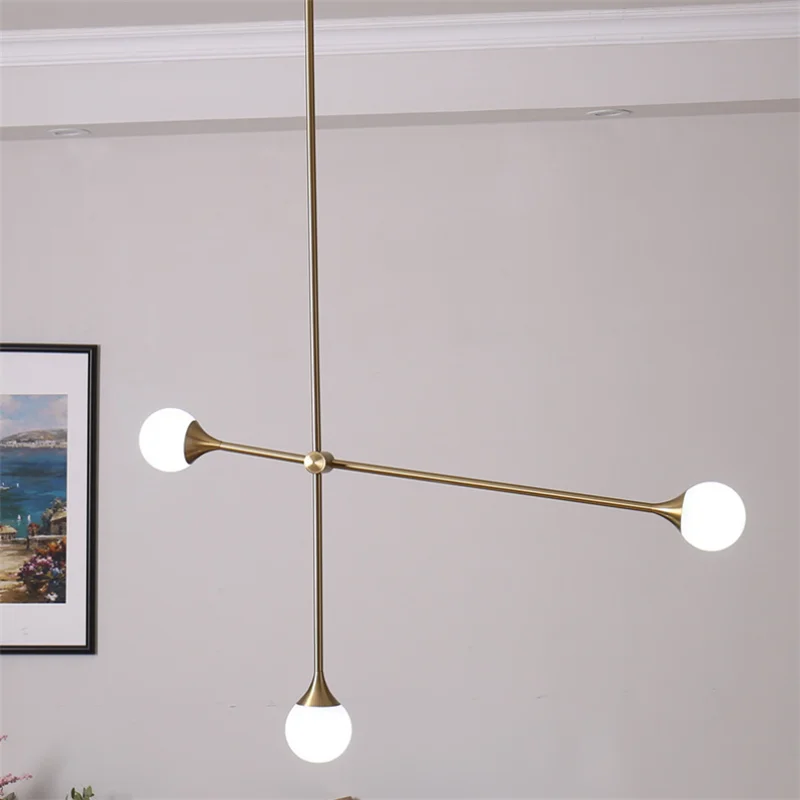 

Minimalist chandelier Lighting Bar Kitchen Living room Dining room lounge lighting luminaire led Golden wrought iron chandelier