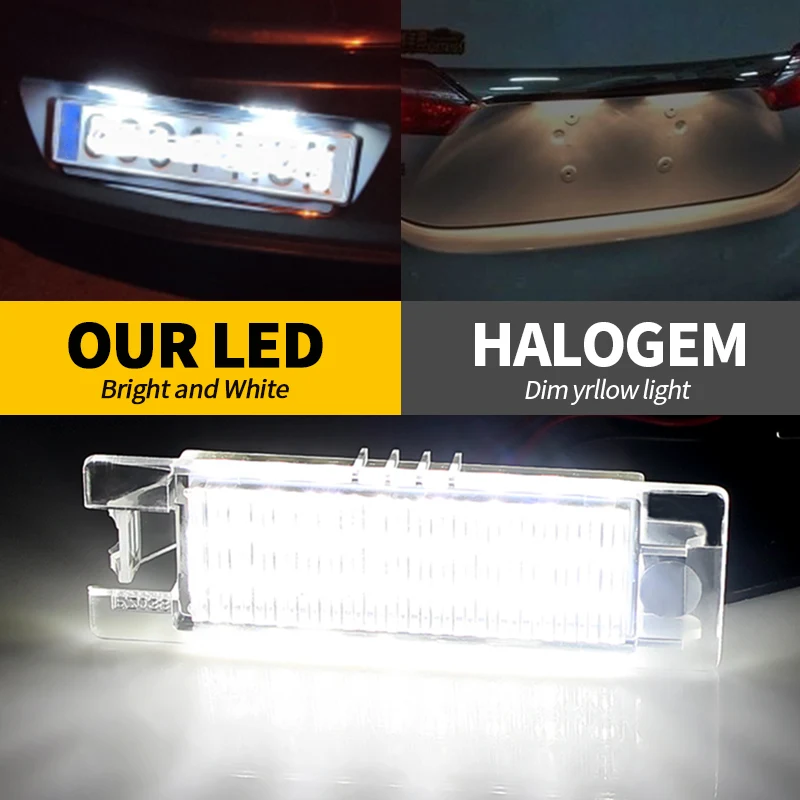 2Pcs LED License Number Lamps Plate Lights for Opel Astra H J Corsa C D Insignia Tigra B Twintop Vectra Zafira OPC | Автомобили и