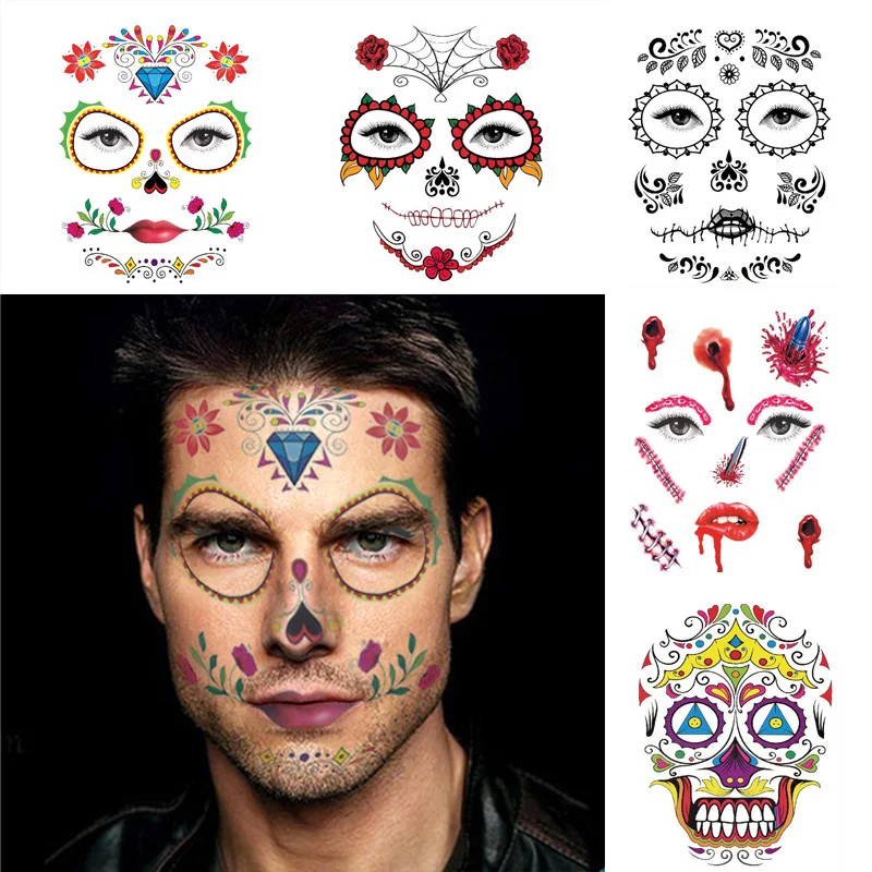 Наклейка на маску Хэллоуин искусство детской кожи водонепроницаемые маски