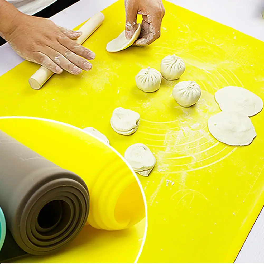 Силиконовый коврик для замеса теста толстая разделочная доска большого размера