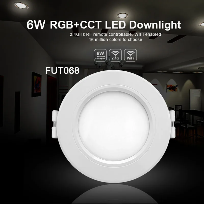 Miboxer-luz descendente de techo regulable, 6W/9W/12W/15W/18W RGB + CCT, AC110V 220V FUT062/FUT063/FUT066/FUT068/FUT069/FUT089