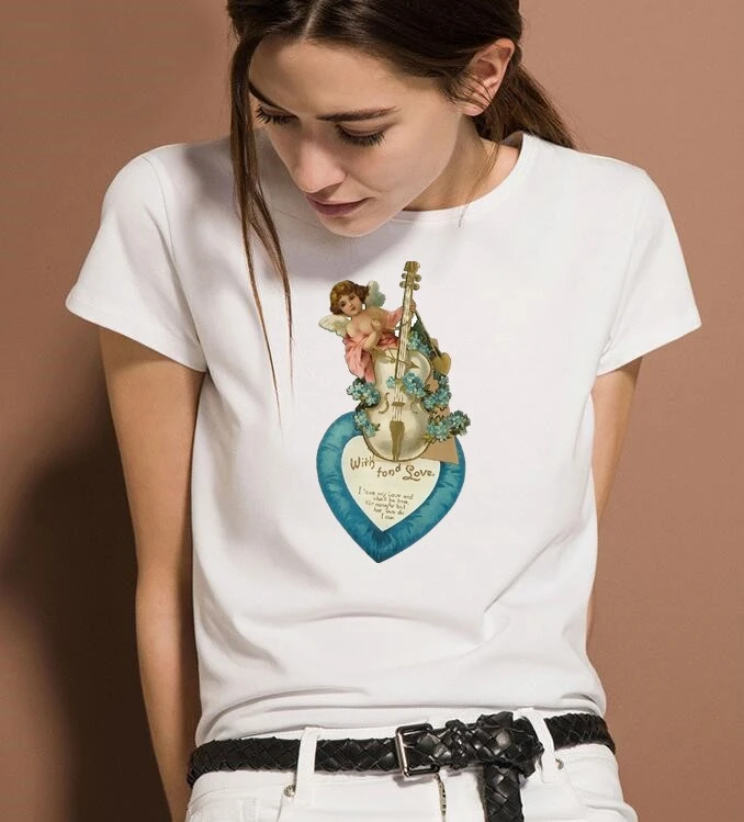 Футболка Микеланджело систина женская футболка в стиле Харадзюку топы Милая