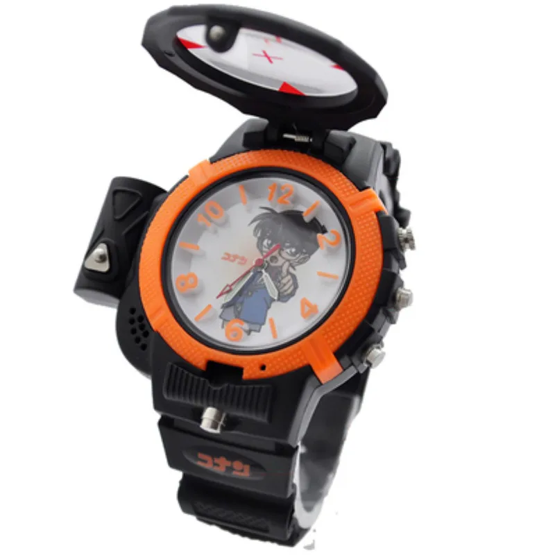 

New Kids Watches Cartoon Luminous Conan Children Boys Girls Infrared Laser Movement Quartz Electronic Watch Male Student Trend
