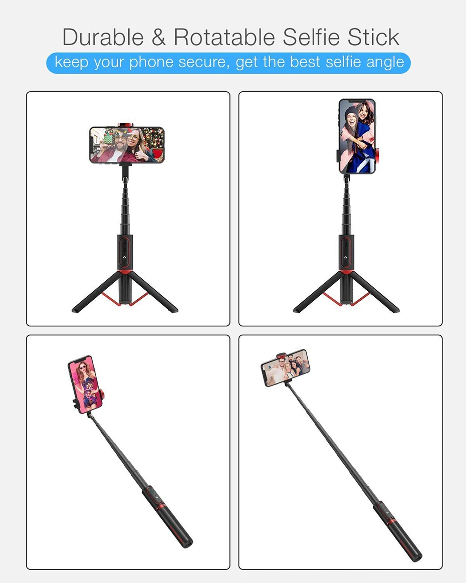 

Original M18 Wireless Bluetooth Selfie Stick Tripod Mini Portable 15KG Playload Tripod Selfie Stick for Android IOS Smartphones