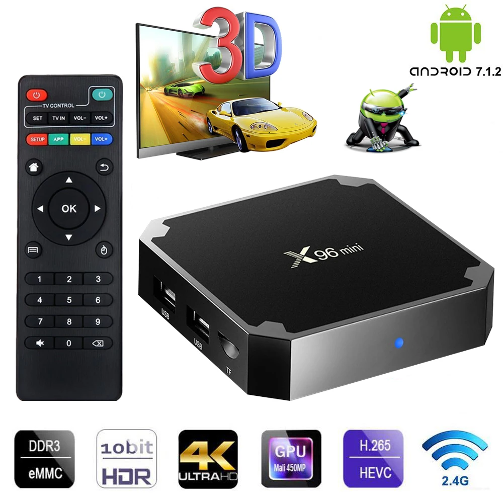 X96 Мини Android 7,1 ТВ приставка с 1 год NEO Pro IP tv подписка смарт-приставка Amlogic S905W 2,4 ГГц WiFi 4K HD медиаплеер