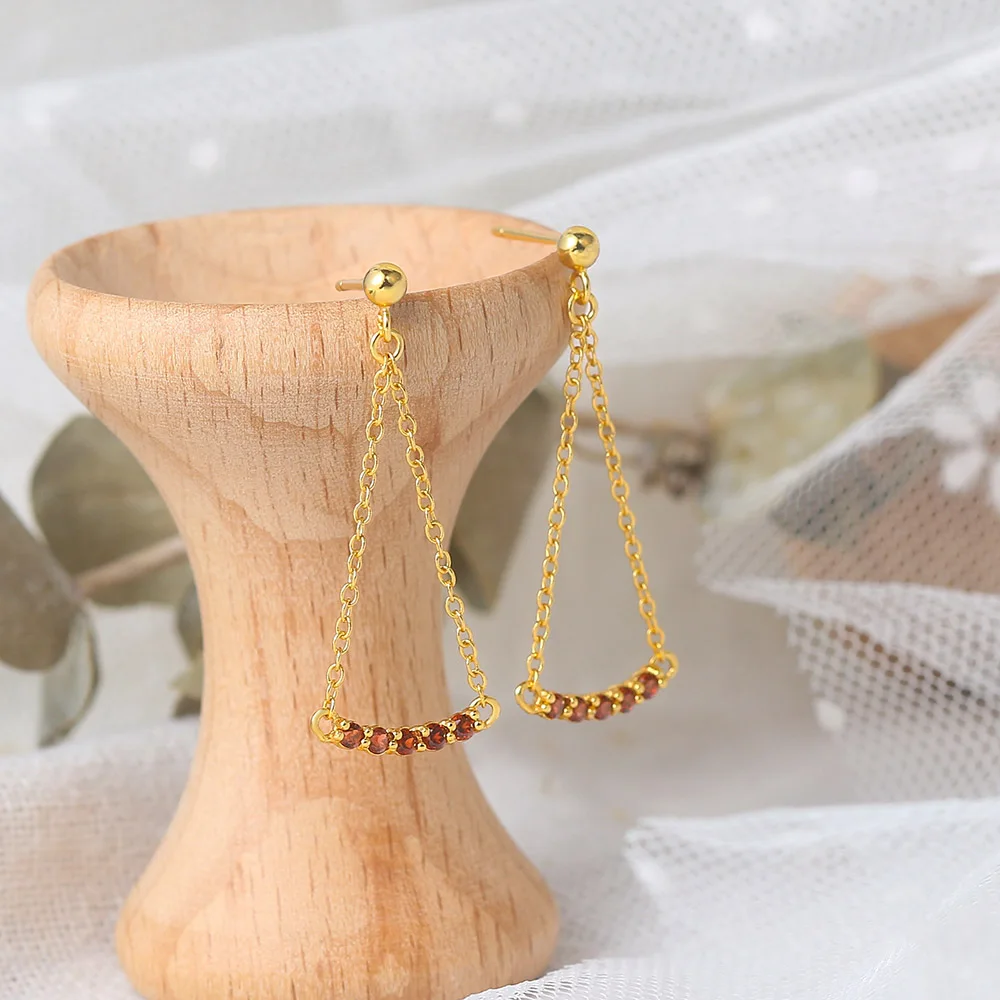 MoBuy 925 Серебряные Висячие серьги для женщин натуральные мини драгоценных камней