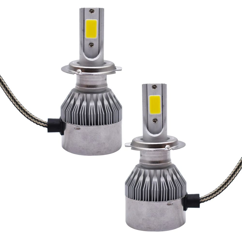 

2x H7 3000K Golden Yellow 7600LM High Power LED Fog Light Driving Bulb DRL