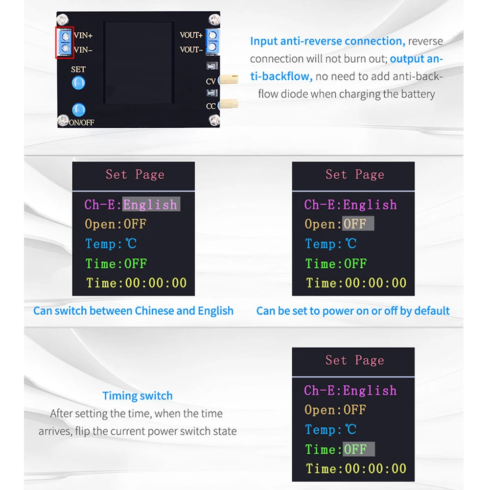 Понижающий теплоотвод автоматический ЖК дисплей 35 Вт 60 регулятор напряжения
