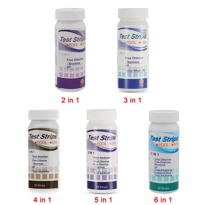 

Newly Swimming Pool Test Paper Residual Chlorine PH Value Alkalinity Hardness Test Strip XSD88