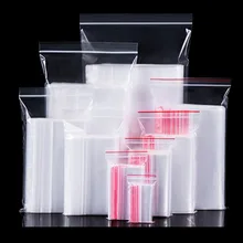 100PCs Plastic Bags Ziplock Food Packaging Jewelry Small Zip Lock Bags Clear Fresh-keeping Dustproof Reclosable Candy StorageBag