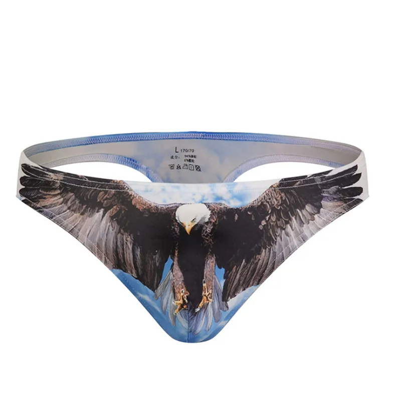 Модные трусики-плавки с человеком цифровой принт животными сексуальные стринги