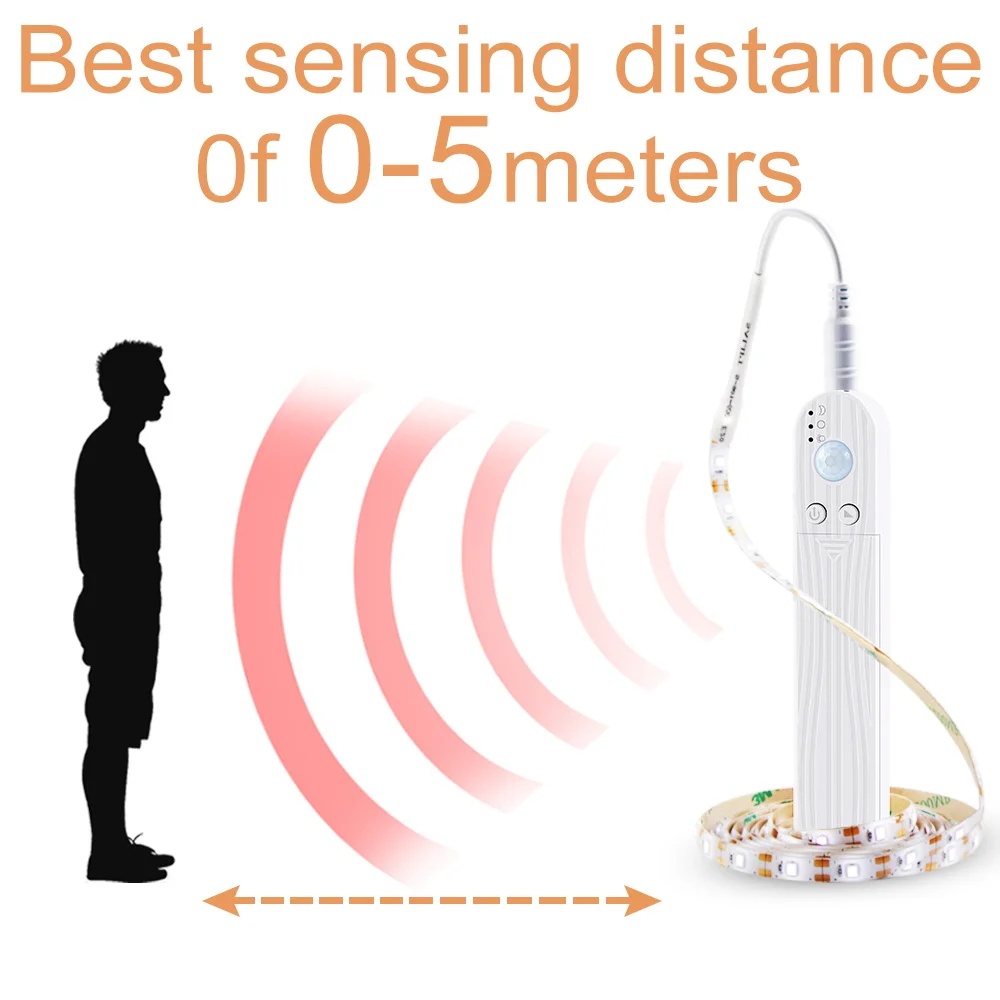 Светодиодная лента с пассивным ИК датчиком движения ночник гибкой подсветкой