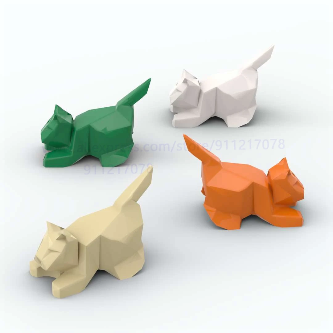 

Cute Kitten 10pcs Building Blocks Animals Toys for moc Bricks Cat Assembles Particles 6251 Educational Creative Children Toys