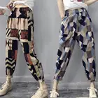 Брюки-султанки женские в этническом стиле, повседневные длинные штаны в винтажном стиле, модная одежда для подростков, спортивные брюки-султанки, длина 910, на лето