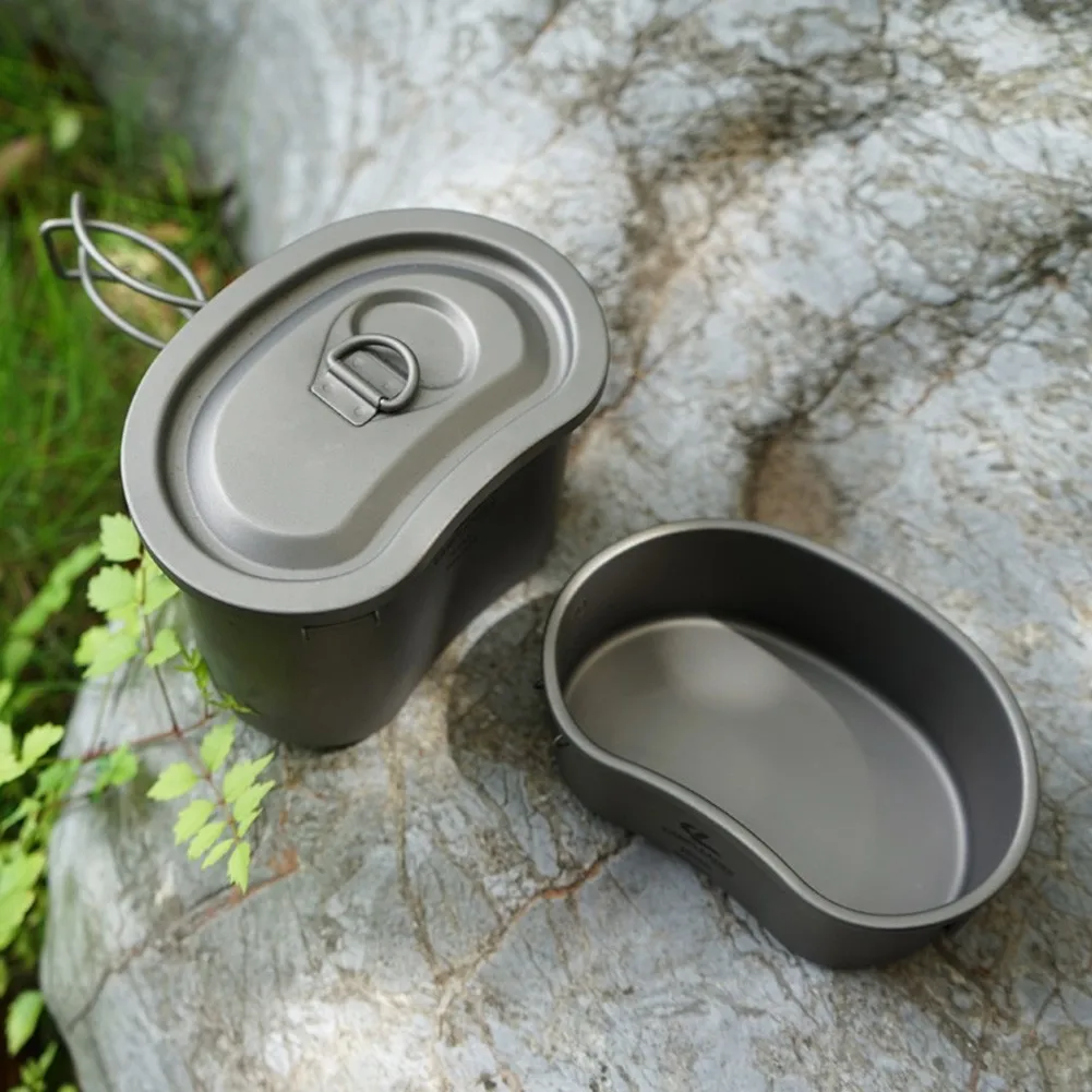 売却 キッチン料理用調理器具鍋チタンバックパッキングボウル折りたたみハンドル